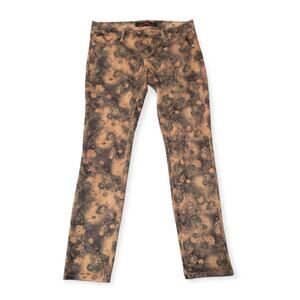 Almost Famous Brown Faux Suede Rose Designed Pants / Leggings | Size 9